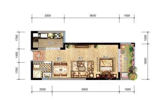 85㎡現(xiàn)代簡(jiǎn)約風(fēng)，“蘆灰+夏云綠”的搭配太贊