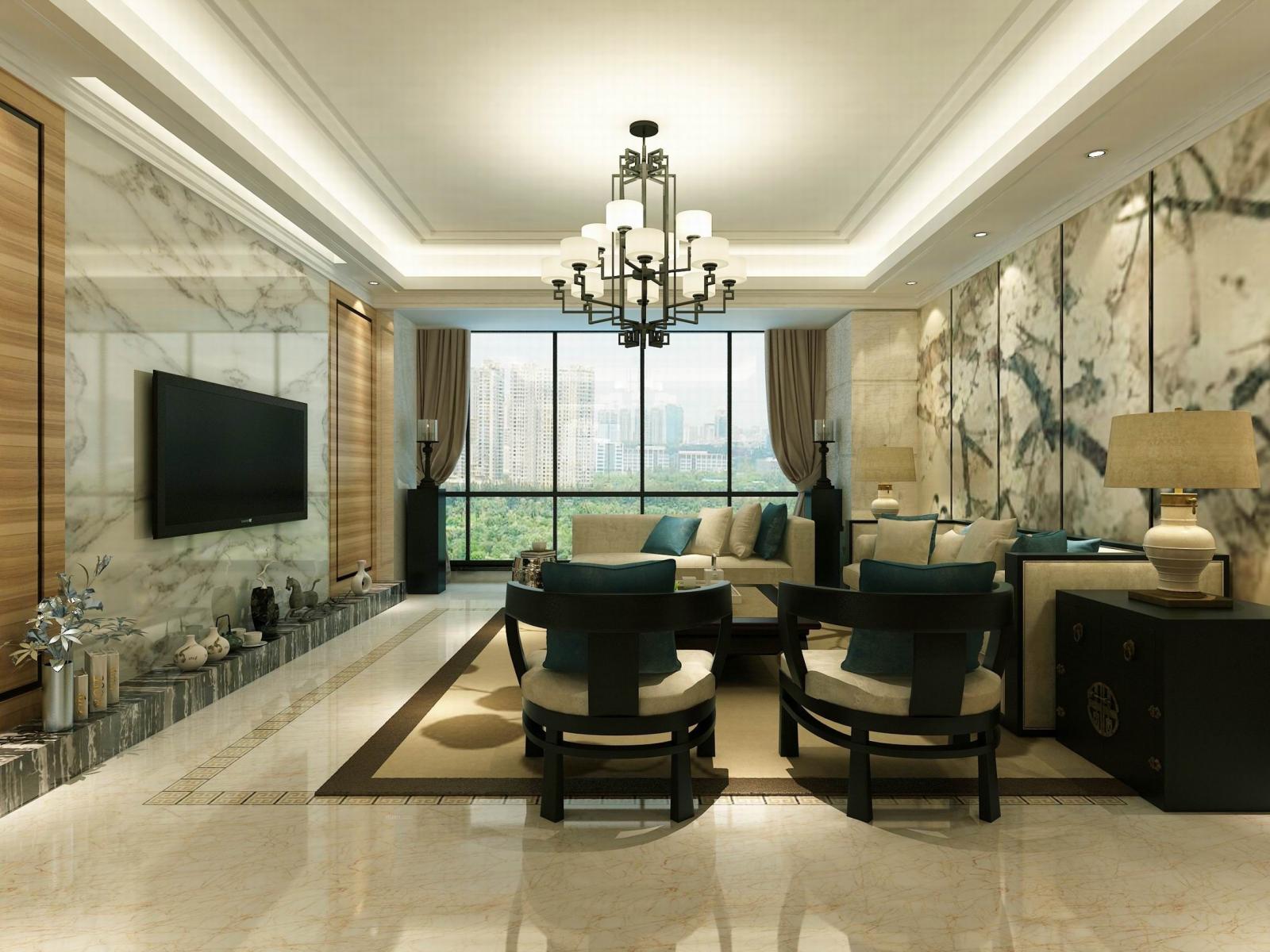 家裝現(xiàn)代中式簡約風格_廈門中式風格家裝_中式家裝效果圖屏風