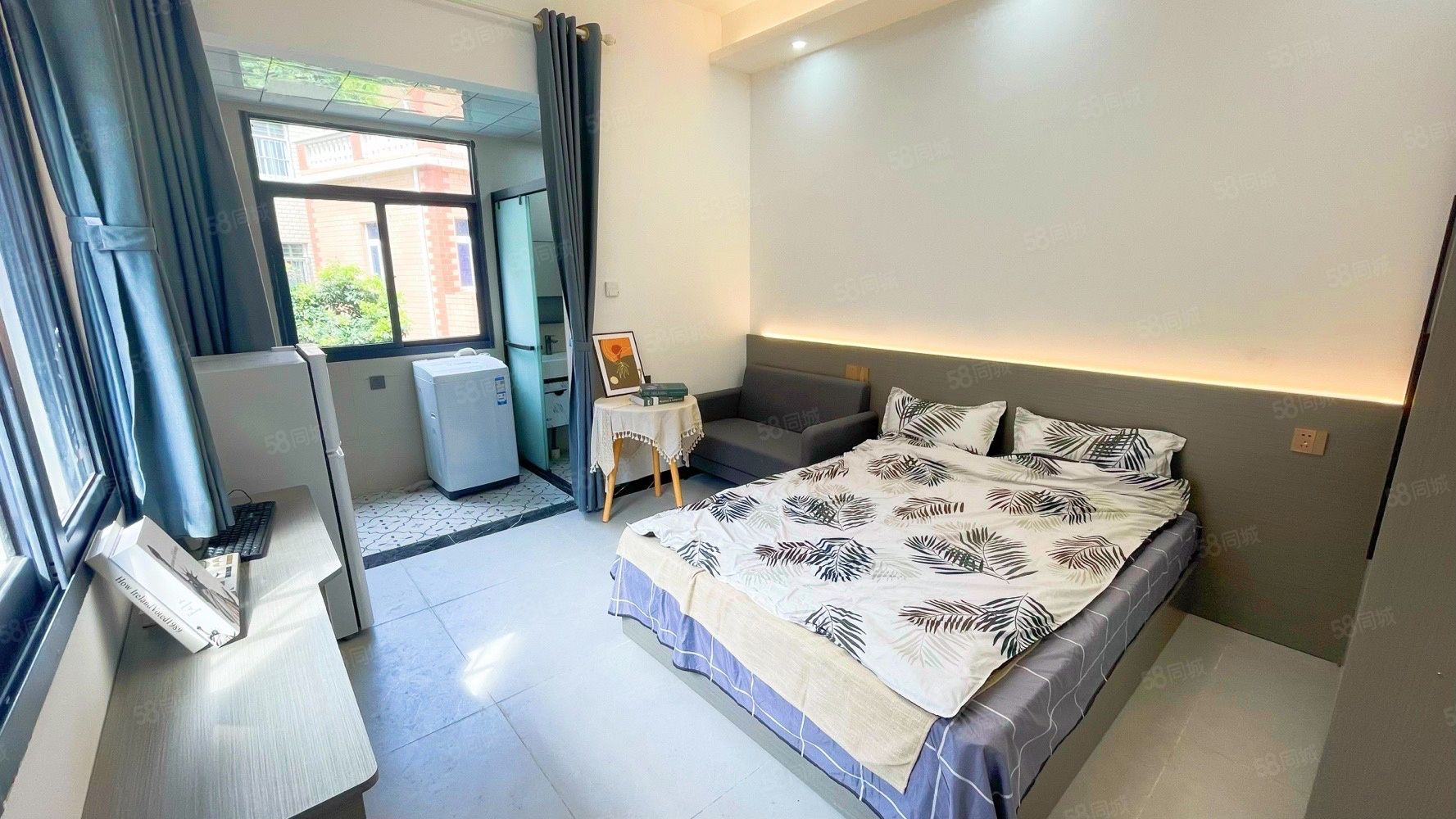 杏林村園博苑地鐵口全新邊套精裝大單間，出租，全屋燈帶裝飾