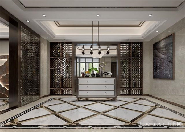 200平米疊拼別墅裝修玄關效果圖