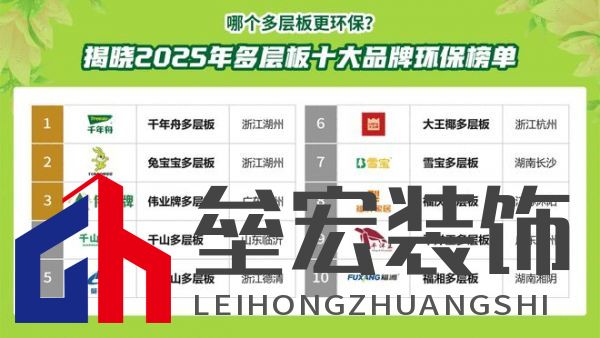 哪個多層板更環(huán)保？揭曉2025年多層板十大品牌榜單